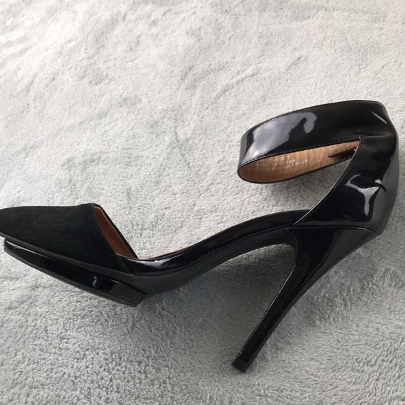 Jeffrey Campbell Black Suede & Leather Solitaire Heels Size 7 - Picture 6 of 13